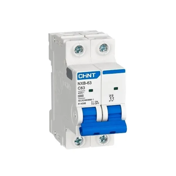 Chint NXB63-C 2 pole 6ka Miniature Circuit Breaker