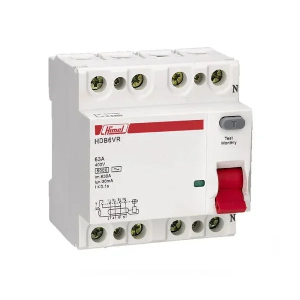 Himel HDB6VR 4 Pole Electromagnetic Type Residual Current Switch (RCCB)