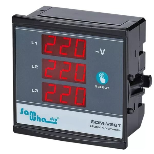 SAMWHA SDM-V96T Digital Volmeter (96×96 Panel Type, Three-Phase)