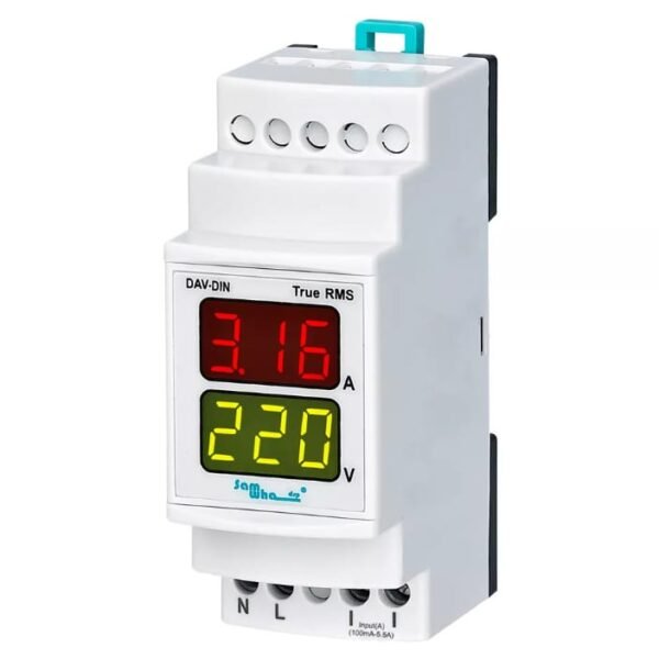 SAMWHA Volt Protection DAV-DIN Digital Voltmeter & Ammeter (DIN Rail Type)