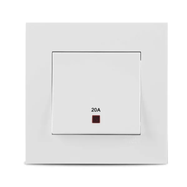 Vivace Double Pole Switch With Neon 20A