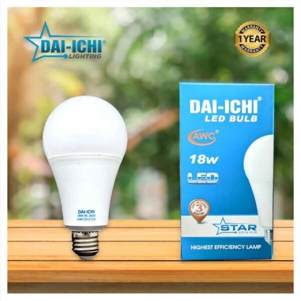 18W DAIICHI LED BULB STAR SERIES WHITE E27 SCREW TYPE