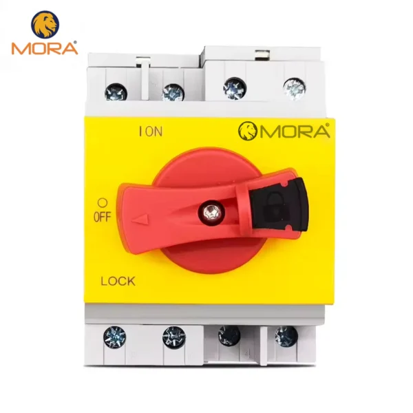 Mora 4P PV DC 1200V 32A Din Rail Solar Rotating Handle Isolator Rotary Switch Disconnector For Solar